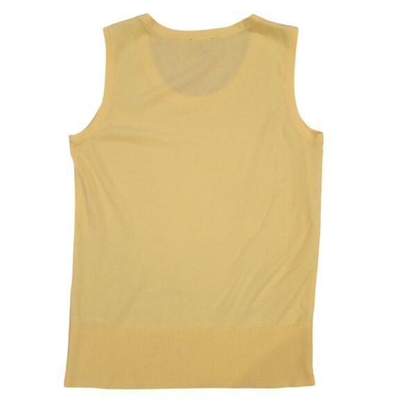 Talbots Cotton Yellow Knit Pullover Sleeveless Sweater Women's Size XS - Picture 5 of 5